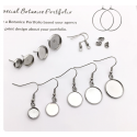 10pcs/pack 12mm inner size stainless steel Round Bezel Cups Post Earring Settings  TB-595632902754