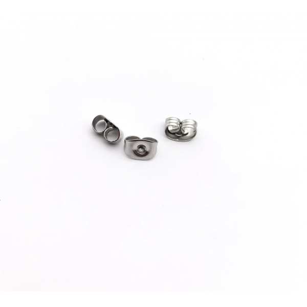 100pcs stainless steel ear stoppers ear nuts TB--595632902754