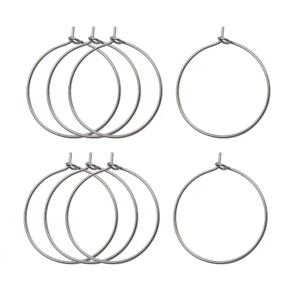 10pcs/pack 25mm  stainless steel Round earring hooks  TB-595632902754