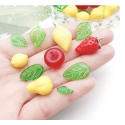 5pcs Acrylic Plastic 3D size 13.5x9.5x9mm Fruit Resin Beads  green lemon charms TB-997486682790-24812