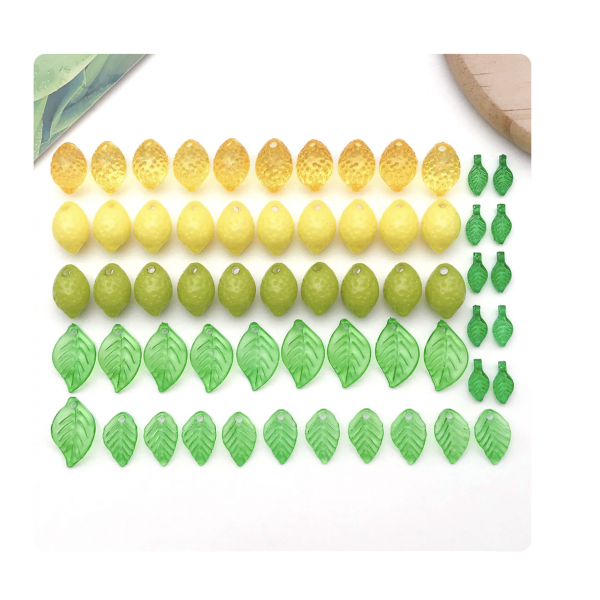 60pcs mixed style Acrylic Plastic 3D fruites Fruit Resin Beads  TB-997486682790-SN1574
