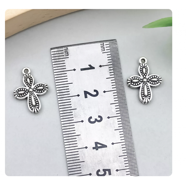 10pcs/pack 13x19mm antique silver plated cross TB-996910251358-11224