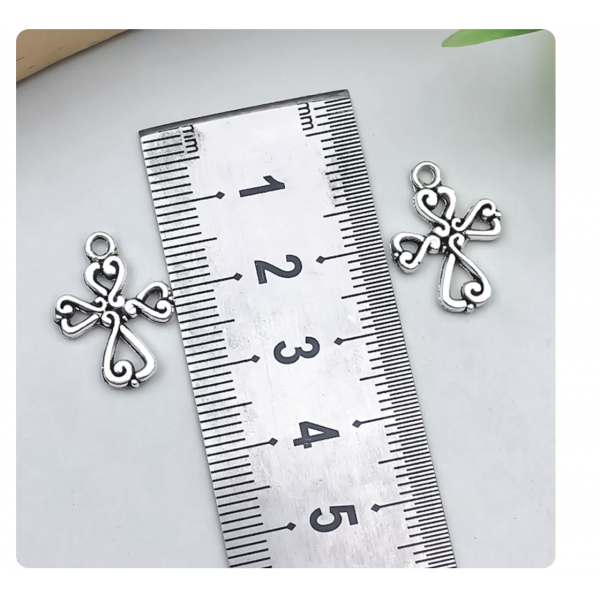 10pcs/pack 13x19mm antique silver plated cross TB-996910251358-11302