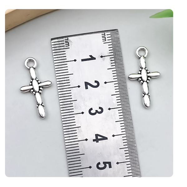 10pcs/pack 12x23mm antique silver plated cross TB-996910251358-18726