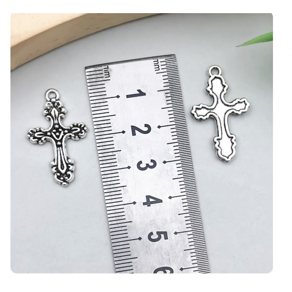 10pcs/pack 27x17mm antique silver plated cross TB-996910251358-22331