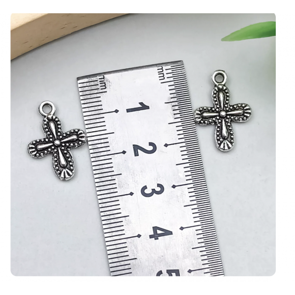 10pcs/pack 19x14mm antique silver plated cross TB-996910251358-22332
