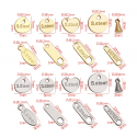 12pcs/pack Stainless Steel Water Drop Charm Teardrop Chain Extender Ends  6x7x1mm Tarnish TB-1052839039783-T2092