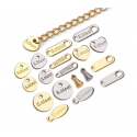 12pcs/pack Stainless Steel Water Drop Charm Teardrop Chain Extender Ends  6x7x1mm Tarnish TB-1052839039783-T2092