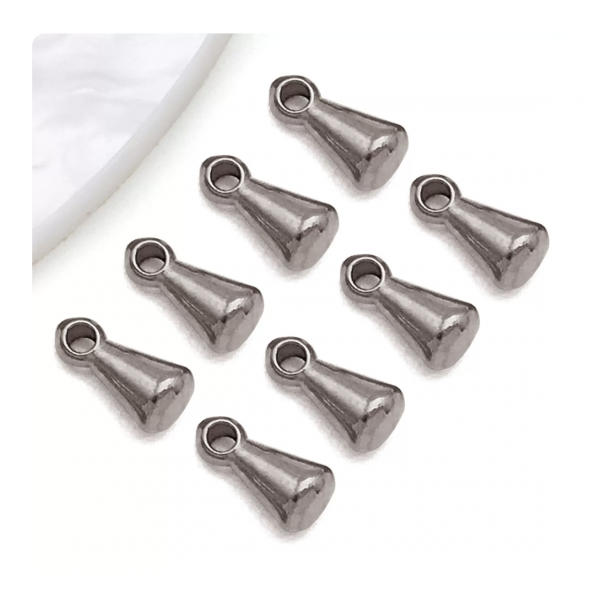 12pcs/pack Stainless Steel Water Drop Charm Teardrop Chain Extender Ends 6x3mm Non Tarnish TB-1052839039783-T2036