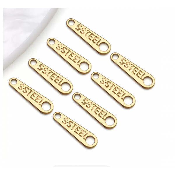 12pcs/pack Stainless Steel Water Drop Charm Teardrop Chain Extender Ends 3x10x1mm Non Tarnish TB-1052839039783-T2093