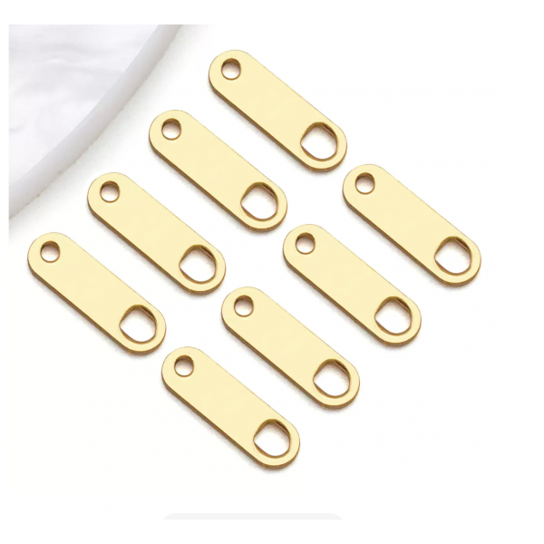 12pcs/pack Stainless Steel Water Drop Charm Teardrop Chain Extender Ends 4x11x1mm Non Tarnish TB-1052839039783-T2094
