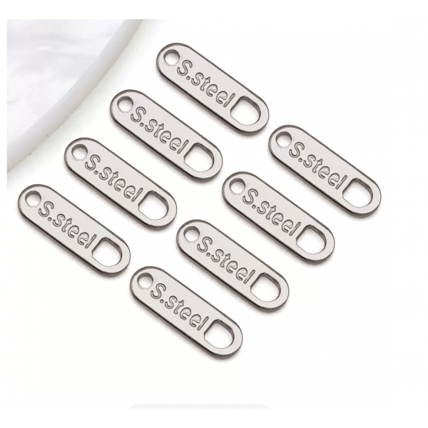 12pcs/pack Stainless Steel Drop Charm Chain Extender Ends 4x11x1mm Non Tarnish TB-1052839039783-T2098