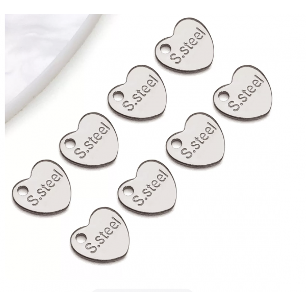 9pcs/pack Stainless Steel Drop Charm Chain Extender Ends 6x7x1mm Non Tarnish TB-1052839039783-T2100