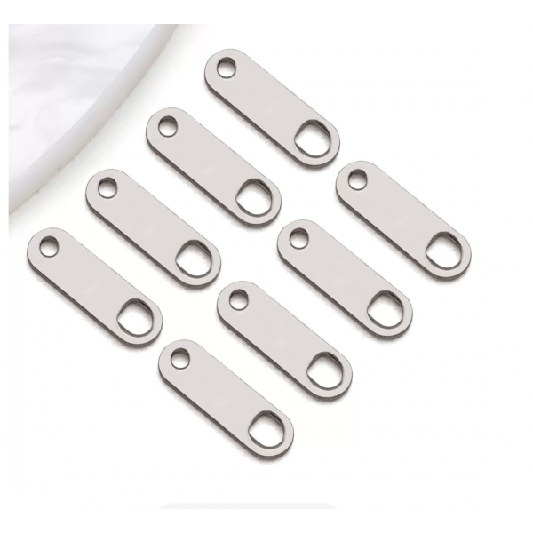 9pcs/pack Stainless Steel  Charm  Chain Extender Ends 4x11X1mm Non Tarnish TB-1052839039783-T2102