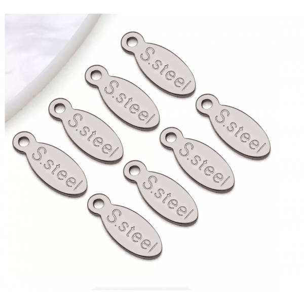 9pcs/pack Stainless Steel Drop Charm Chain Extender Ends 4x10x1mm Non Tarnish TB-1052839039783-T2105