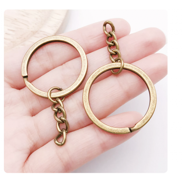 5pcs 30mm plus 54*30mm  key rings and key chains --antique bronze TB-1008154133652-25825