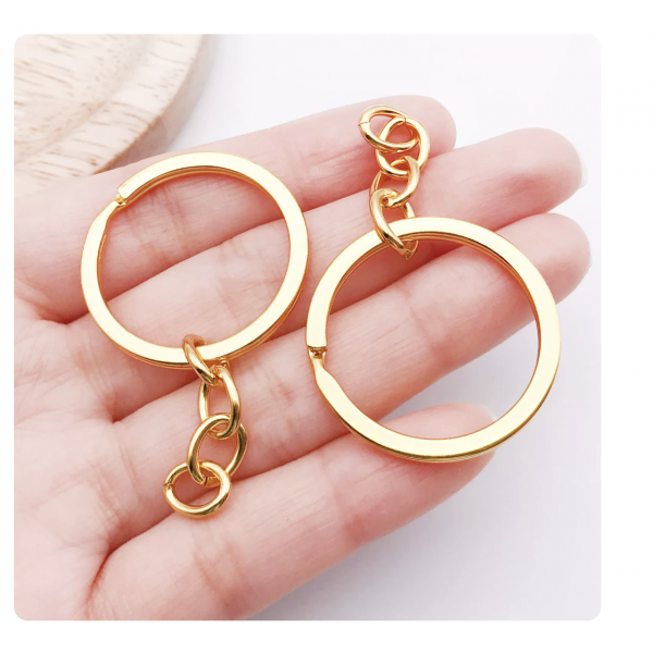 5pcs 30mm plus 54*30mm  key rings and key chains --gold TB-1008154133652-25824