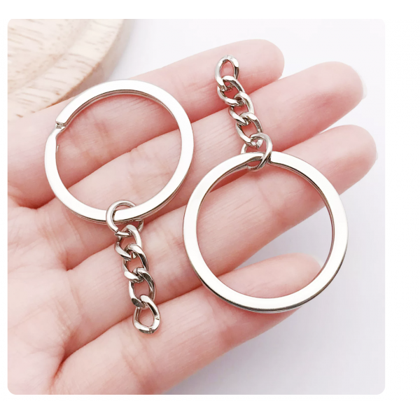 5pcs 30mm plus 54*30mm  key rings and key chains --white K TB-1008154133652-18768