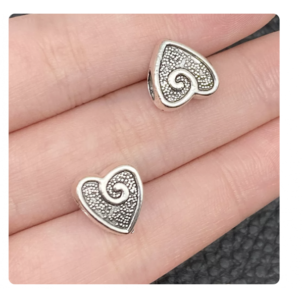 10pcs/pack 11x12mm (hole 4.5mm) large hole silver beads TB-868449585804-5931