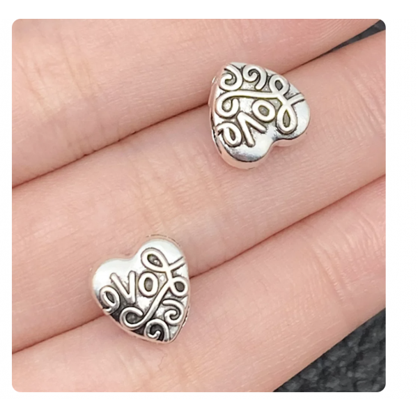 10pcs/pack 8x9x10mm (hole 4.5mm) large hole silver beads TB-868449585804-8813