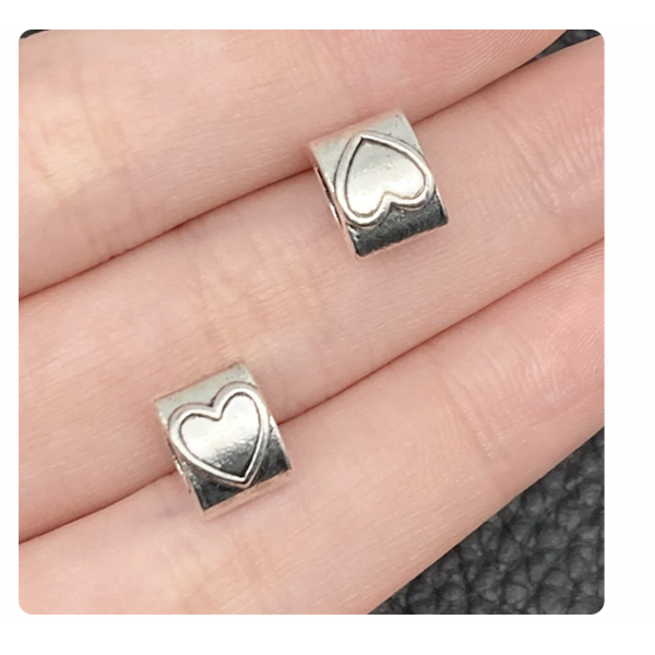 10pcs/pack 9*8mm (hole 4.5mm) large hole silver beads TB-868449585804-8885