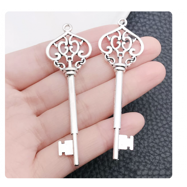 3pcs 22x70mm large silver keys TB-1018571442928-8753