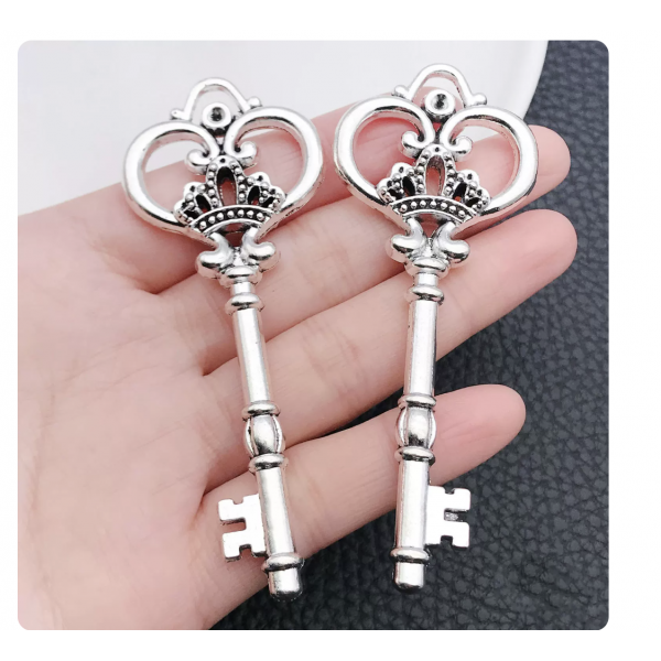 3pcs 33x85mm large silver keys TB-1018571442928-4175