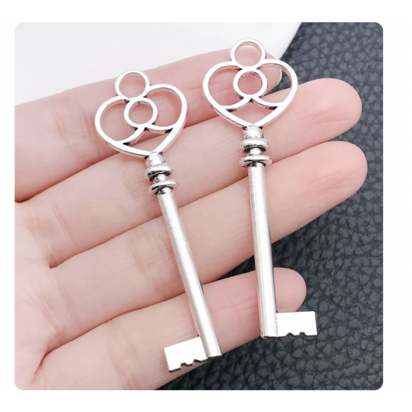 3pcs 19x60mm large silver keys TB-1018571442928-9057