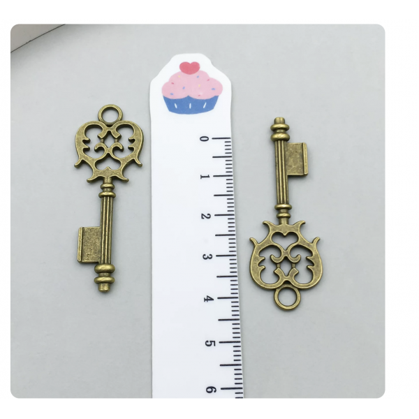 3pcs 17x48mm bronze plated keys TB-1020246404250-51