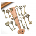 12pcs 8x15mm bronze plated keys TB-1018571442928-912