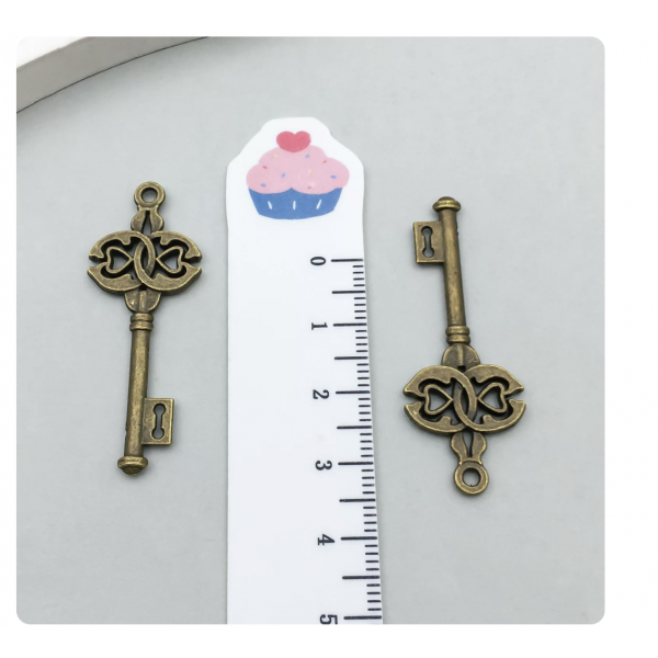 6pcs 16x45mm bronze plated keys TB-1018571442928-482