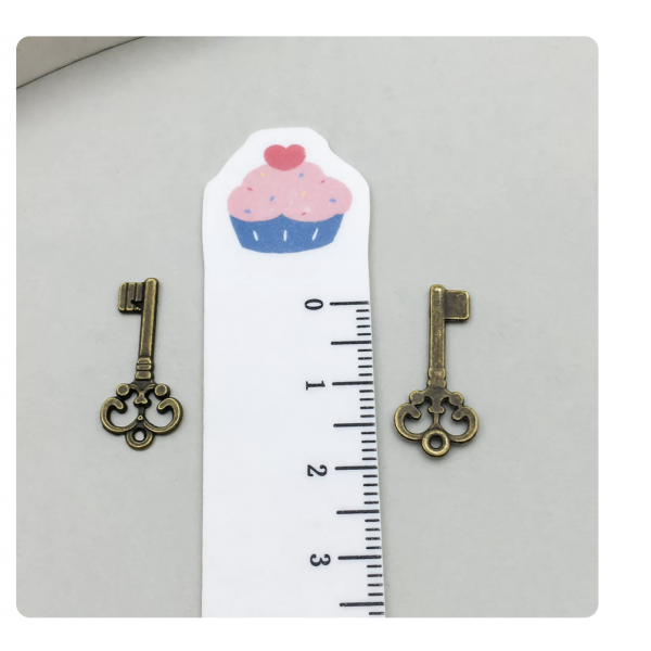 6pcs 9x21mm bronze plated keys TB-1018571442928-540