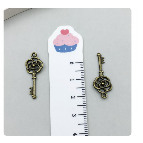 6pcs 11x27mm bronze plated keys TB-1018571442928-854