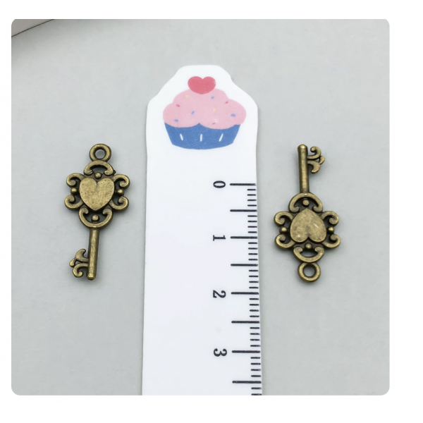 6pcs 11x25mm bronze plated keys TB-1018571442928-1485