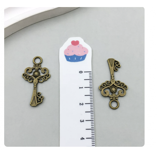 6pcs 18x33mm bronze plated keys TB-1018571442928-5854