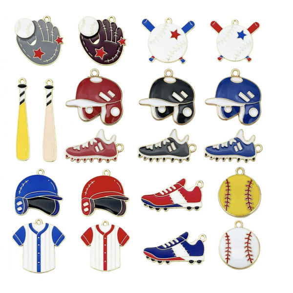 20pcs/pack  mixed enamel tennis charms(one per style) TB-1078673342634-SN1767