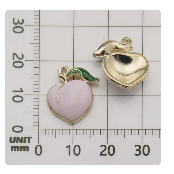 4pcs/pack   enamel charms peach TB-606062564925--10847