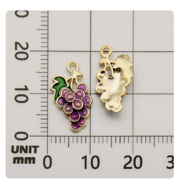 4pcs/pack   enamel charms grape TB-606062564925--10852