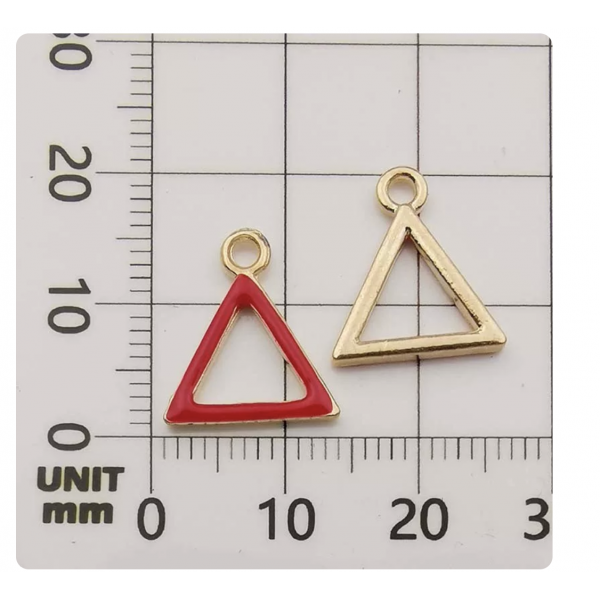 4pcs/pack   enamel charms red triangles TB-606062564925--11001