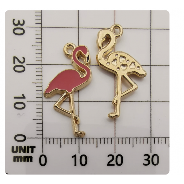 4pcs/pack   enamel charms flamingos TB-606062564925--11011