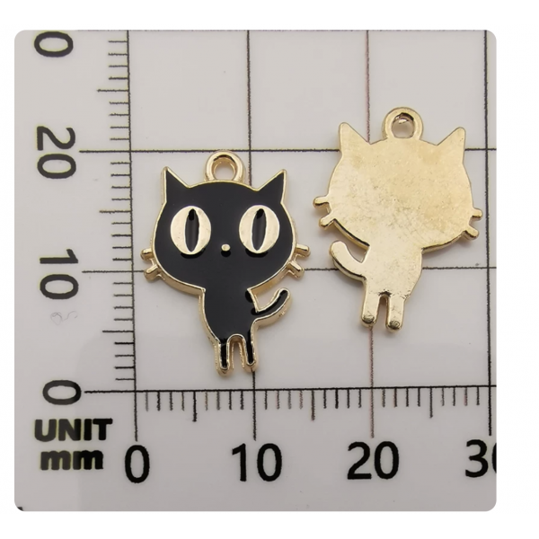 4pcs/pack   enamel charms black cats TB-606062564925--11026