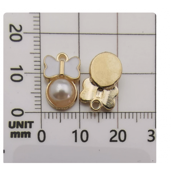 4pcs/pack   enamel charms butterfly and pearl TB-606062564925--11028