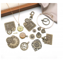 10pcs/pack  15*28mm bronze plated clock time charms TB-908308292524-3143