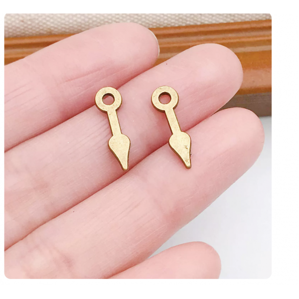 20pcs/pack  6×15mm bronze plated clock time charms TB-908308292524-3144