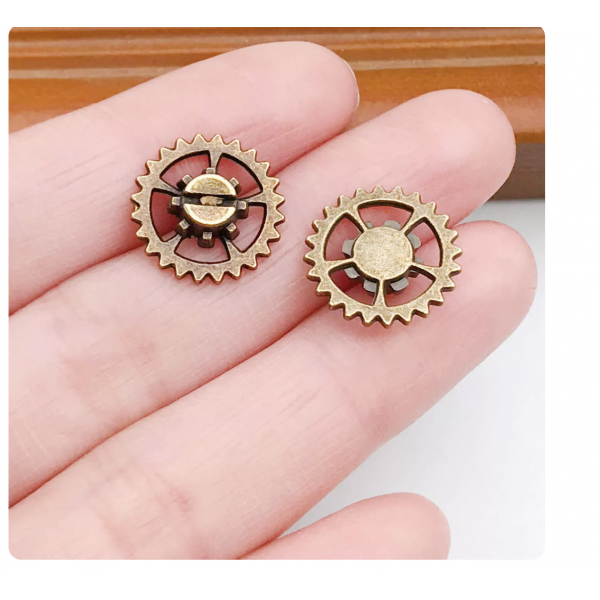 5pcs/pack  5x14mm bronze plated clock time charms TB-908308292524-8219
