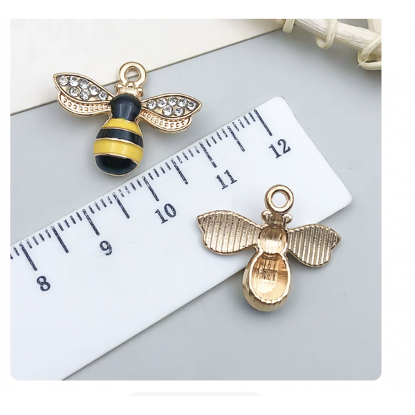 3pcs/pack  18x22mm enamel bee charms TB-953868506607-11872