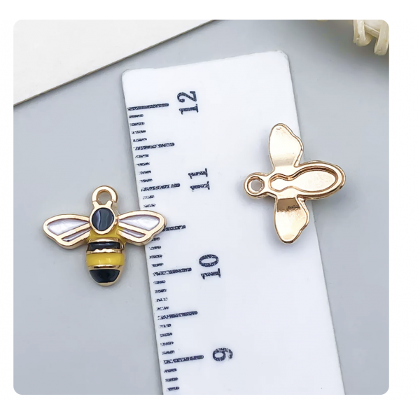 3pcs/pack 12x14mm enamel bees  TB-953884826760-11860