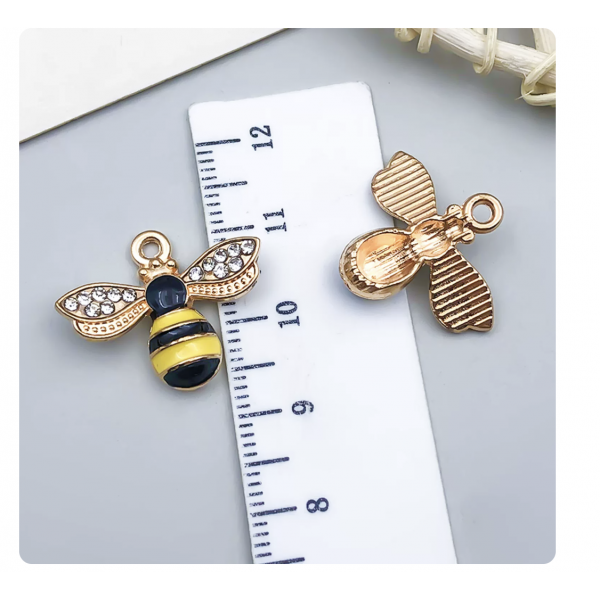 3pcs/pack 18x22mm enamel bees TB-953884826760-11872