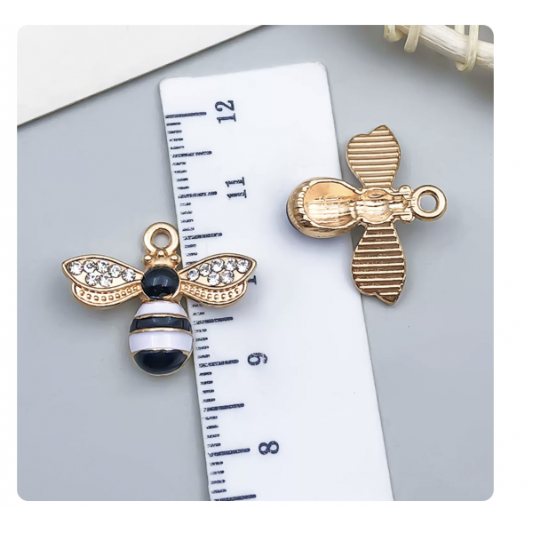 3pcs/pack  18x22mm enamel bee charms TB-953868506607-11874