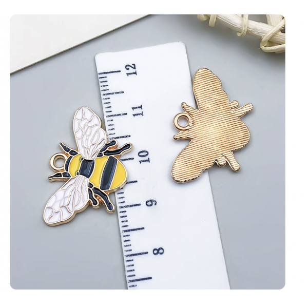 3pcs/pack  26x17mm enamel bee charms TB-953868506607-11996